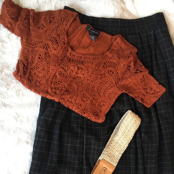 INC Crochet Lace Knit Top - Picture 2 of 5